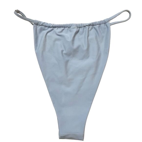 NEW Blooming Jelly Blue Cheeky High Cut High Leg String Bikini Bottom Large NWOT - Picture 2 of 6